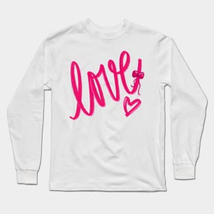 Love font for Valentine’s day Long Sleeve T-Shirt